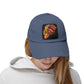 Distressed Cap — Vibrant Flame Lion Embroidered Baseball Hat