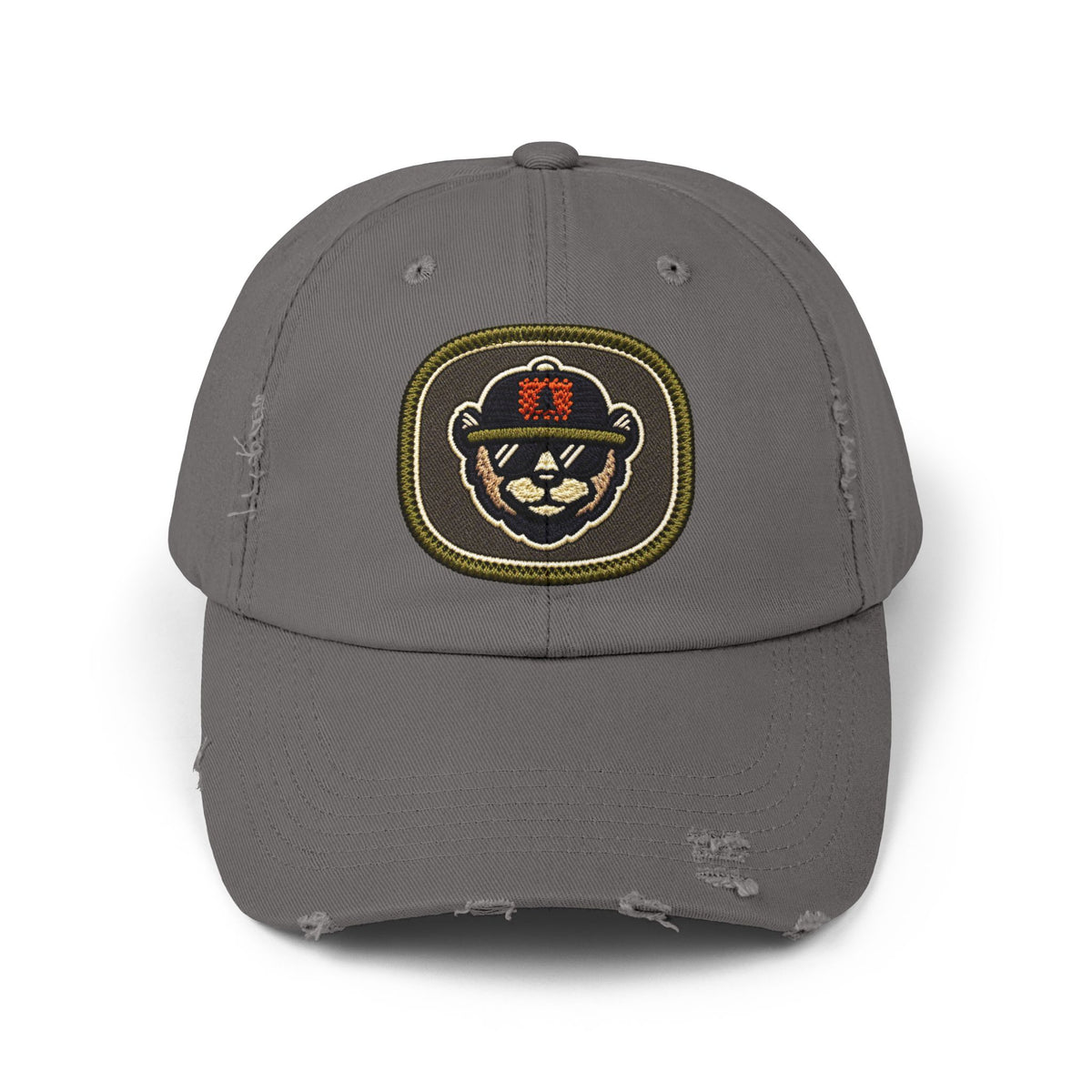 Unisex Distressed Cap Hats Printify Nickel One size