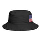 American Flag Bucket Hat — Patriotic USA Embroidered Sun Hat
