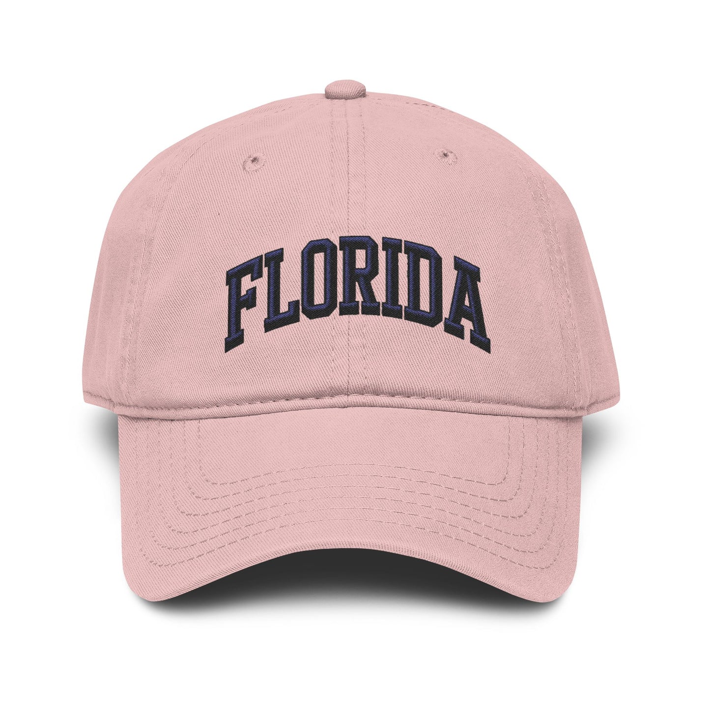 Florida Embroidered Washed Baseball Cap Hats Printify One size Dusty Rose