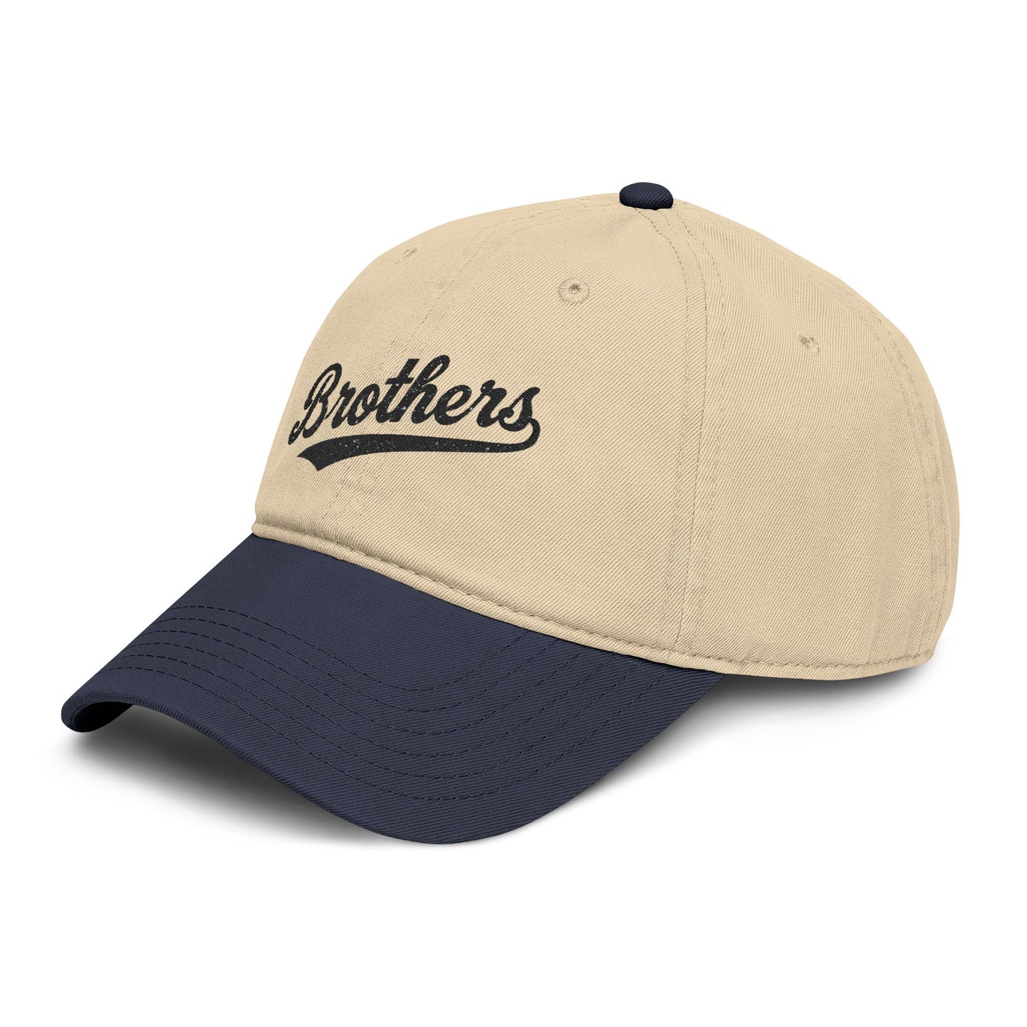 Brothers Embroidered Washed Baseball Cap