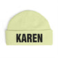 Cuff Beanie — Bold "KAREN" Embroidered Knit Hat Hats Printify