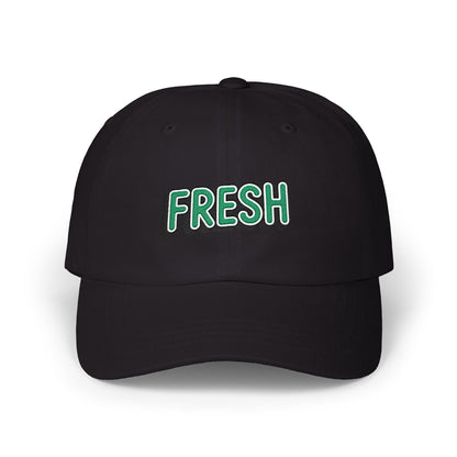 Fresh Embroidered Dad Cap — White Casual Baseball Hat Hats Printify Black One size