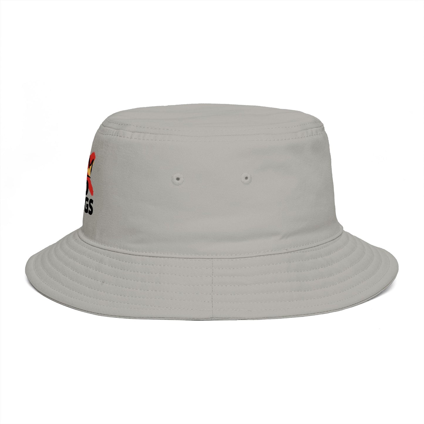 No Kings Bucket Hat — Rebellious Crown Graphic Cotton Bucket Hat