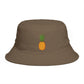 Pineapple Embroidered Bucket Hat — Tropical Summer Sun Hat Hats Printify