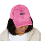 Embroidered 'KAREN' Vintage Baseball Cap - Distressed Red Dad Hat Hats Printify
