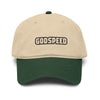 Godspeed Embroidered Baseball Cap — Washed Cotton Dad Hat Hats Printify One size Dark Green / Khaki