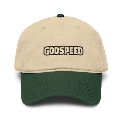 Godspeed Embroidered Baseball Cap — Washed Cotton Dad Hat Hats Printify One size Dark Green / Khaki