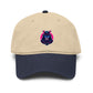 Embroidered Neon Samurai Baseball Cap — Washed Cotton Hat Hats Printify