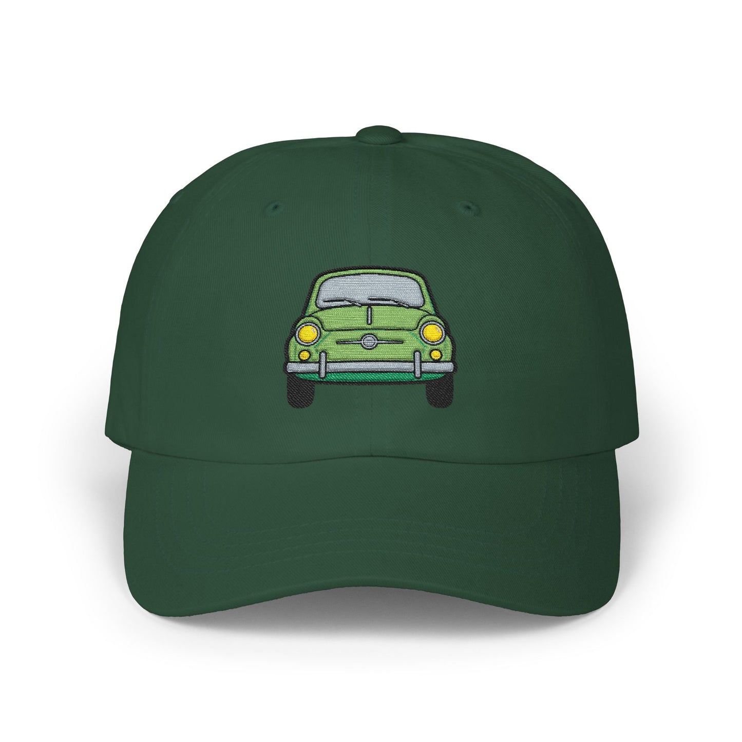 Vintage Green Beetle Dad Cap — Retro Car Baseball Hat Hats Printify Spruce One size