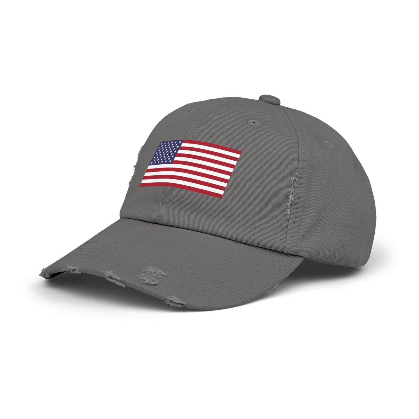 Distressed American Flag Cap — Vintage USA Baseball Hat Hats Printify