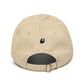 Washed Baseball Cap — Cute White Sitting Cat Embroidered Hat Hats Printify