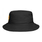 Smiley Drip Bucket Hat — Retro Melted Smile Face Sun Hat Hats Printify