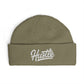 Hustle Cuff Beanie – Embroidered Knit Winter Hat Hats Printify One size Eucalyptus