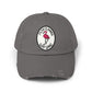 Distressed Surf Cap — "Filthy Flamingo Surf Gang" Embroidered Patch Hat Hats Printify Nickel One size