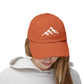 Distressed Mountain Hat — Minimal White Peak Embroidered Cap