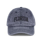 Florida Vintage Embroidered Cap - Washed Red Dad Hat Hats Printify One size Navy