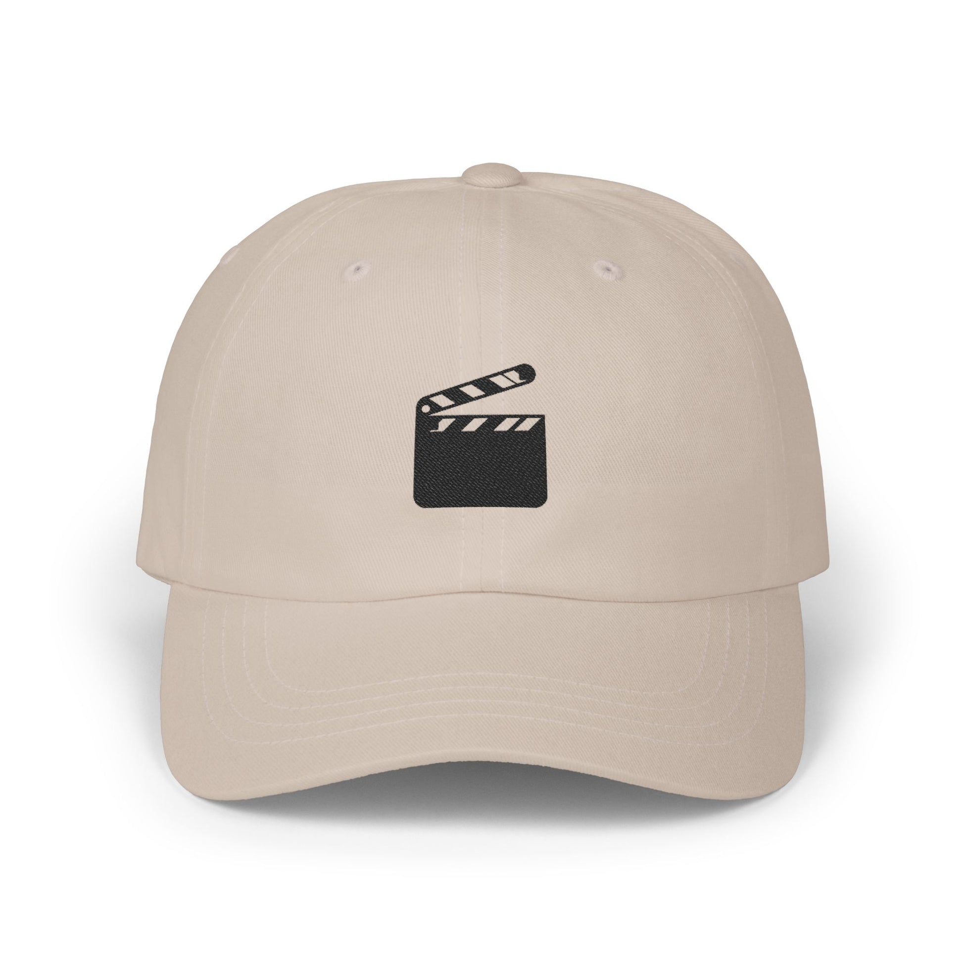 Dad Cap with Film Clapper Embroidery – Movie Director Hat Hats Printify Stone One size