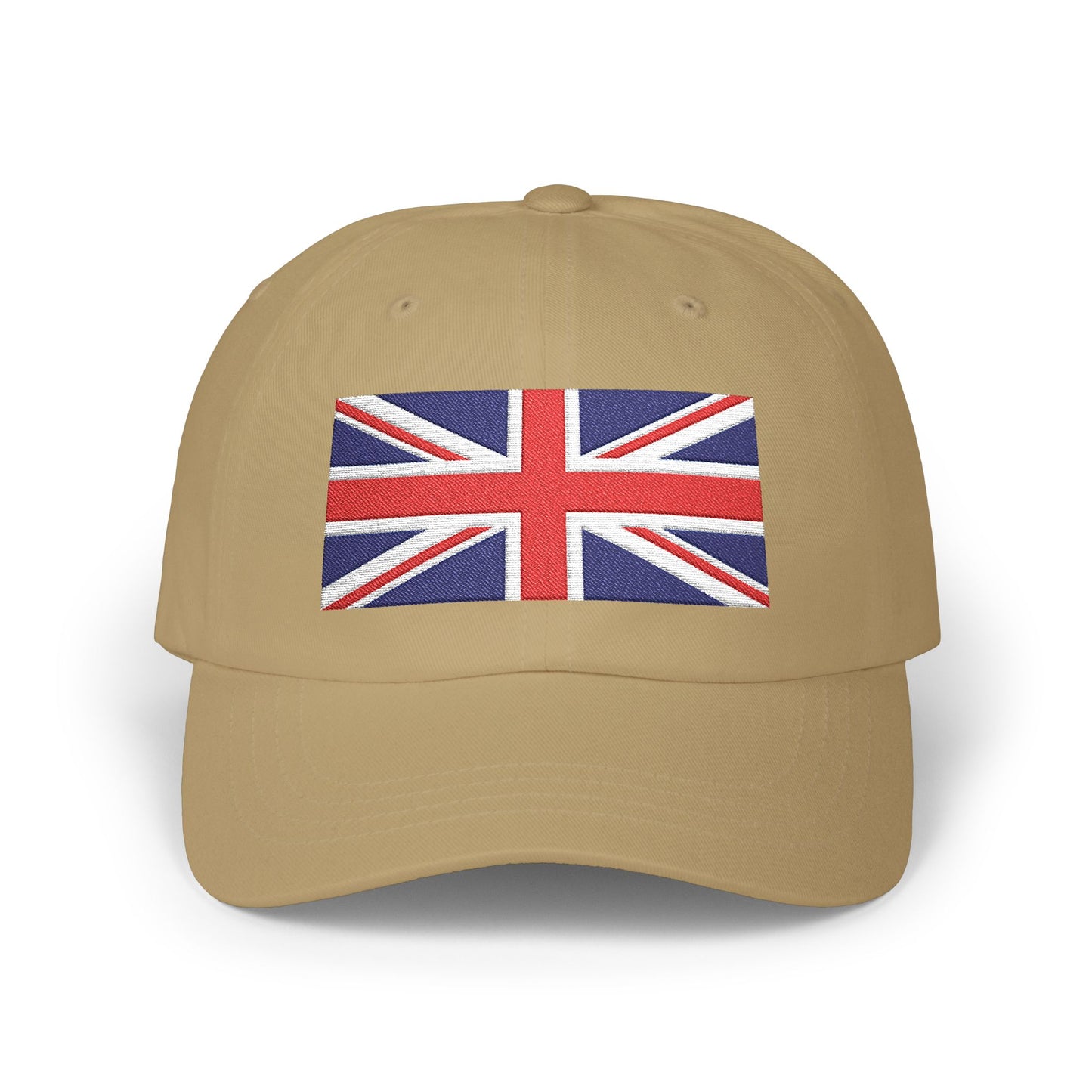Union Jack Embroidered Dad Cap Hats Printify Khaki One size