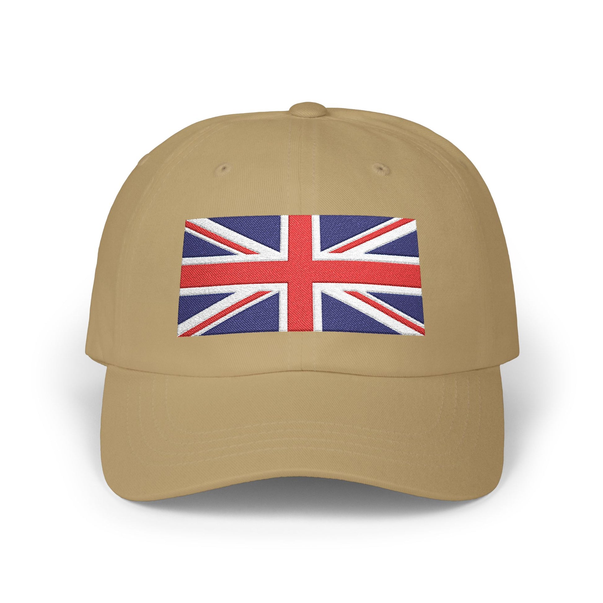 Union Jack Embroidered Dad Cap Hats Printify Khaki One size