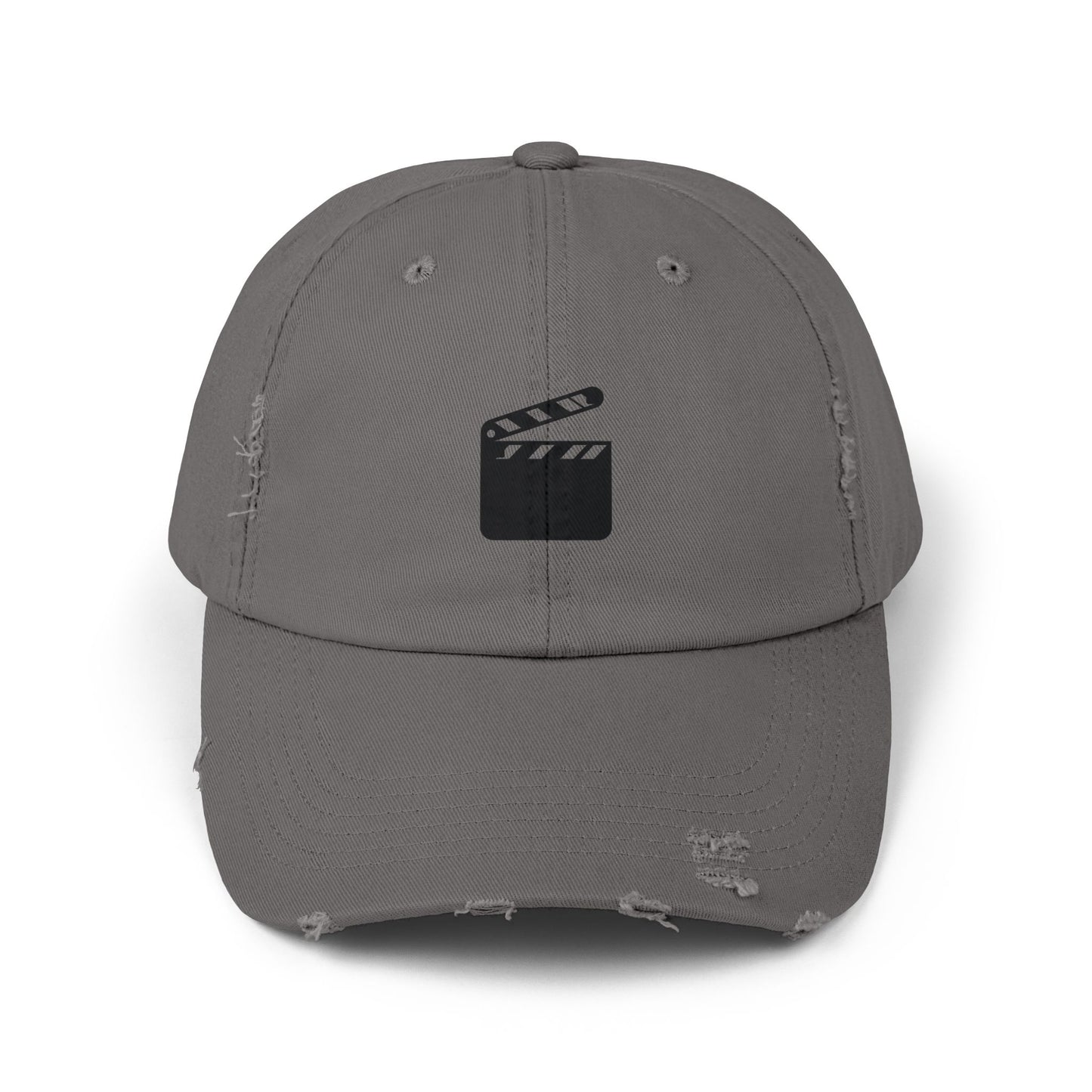 Distressed Black Baseball Cap — Vintage Ripped Dad Hat Hats Printify Nickel One size