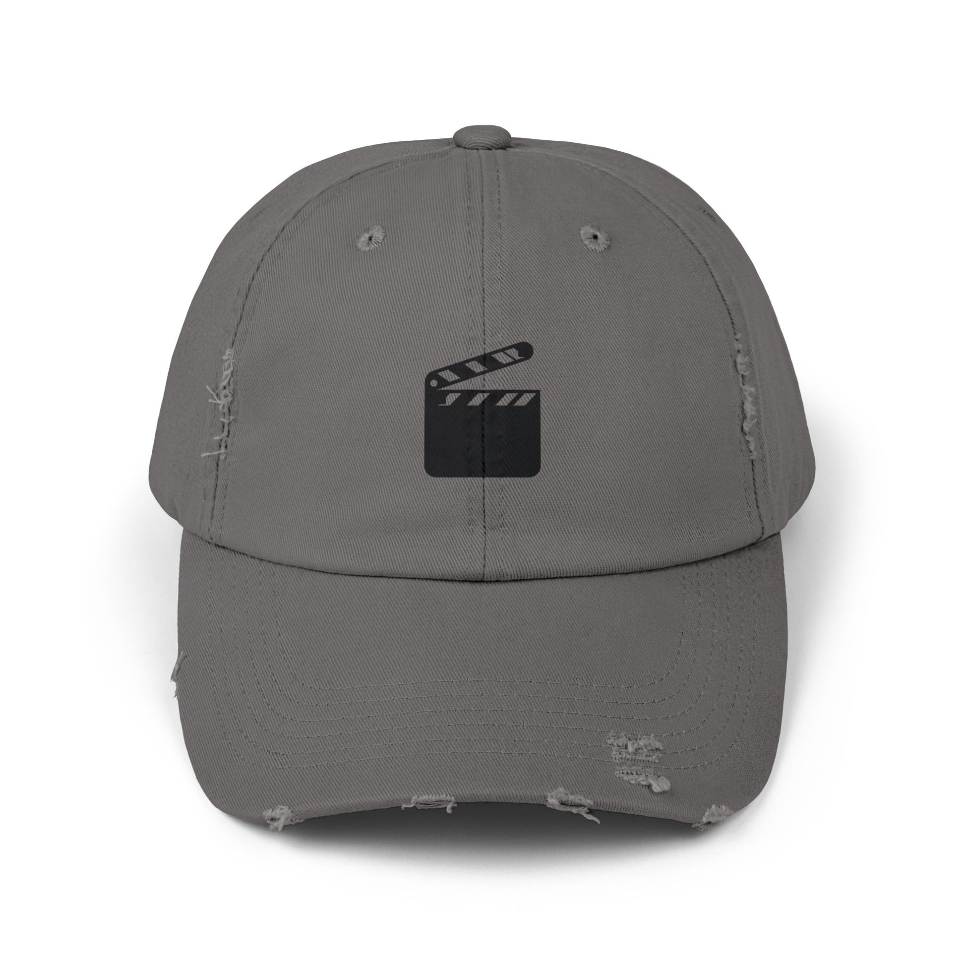 Distressed Black Baseball Cap — Vintage Ripped Dad Hat Hats Printify Nickel One size