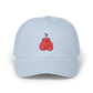 Dad Cap with Red Boxing Gloves Embroidery – Vintage Sports Baseball Hat Hats Printify Light Blue One size