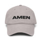 Amen Embroidered Washed Baseball Cap — Casual Faith Baseball Hat