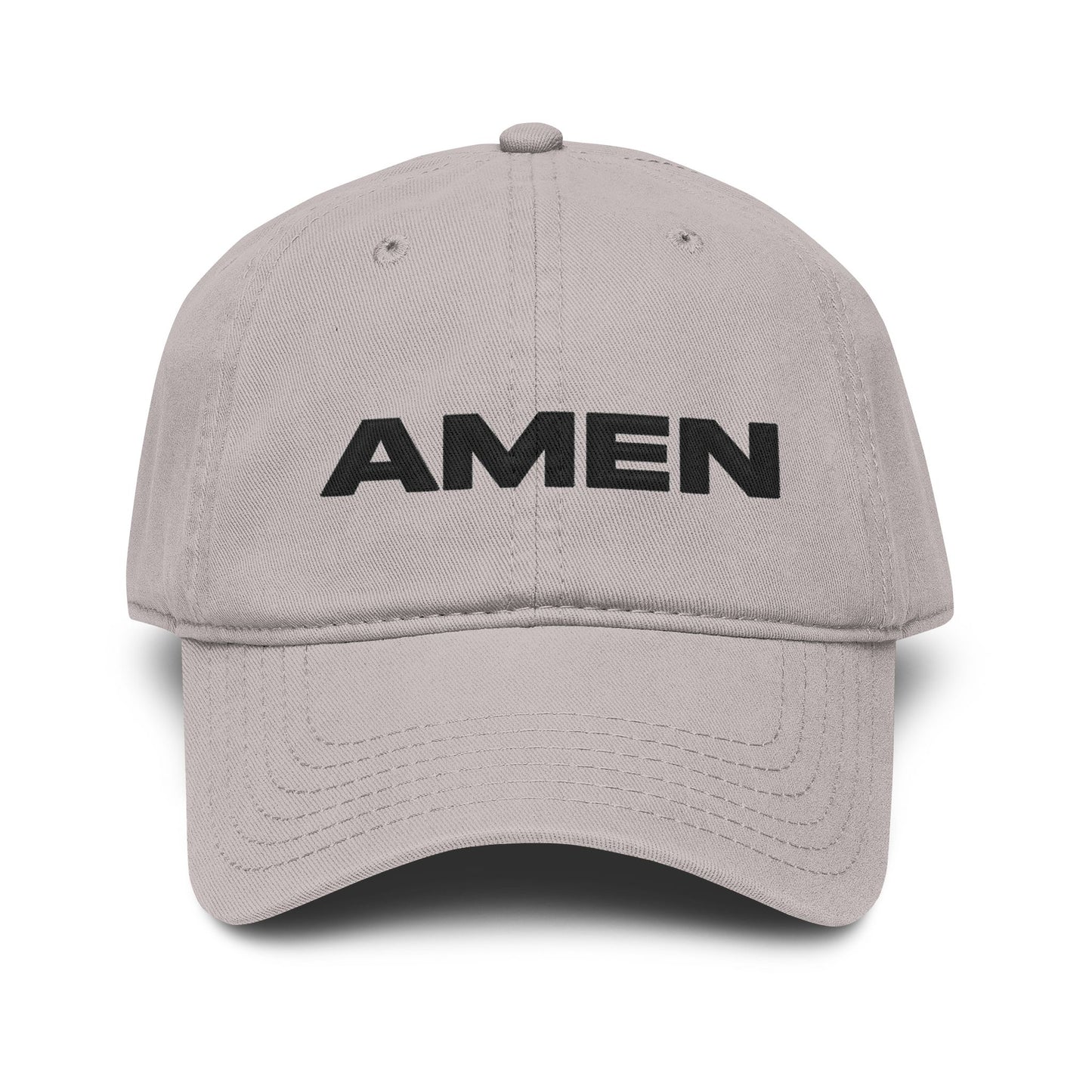 Amen Embroidered Washed Baseball Cap — Casual Faith Baseball Hat
