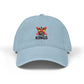Embroidered Flame Cross Denim Hat - Vintage Streetwear Cap Hats Printify One size Light Blue