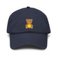 Embroidered Golden Teddy Baseball Cap Hats Printify One size Navy
