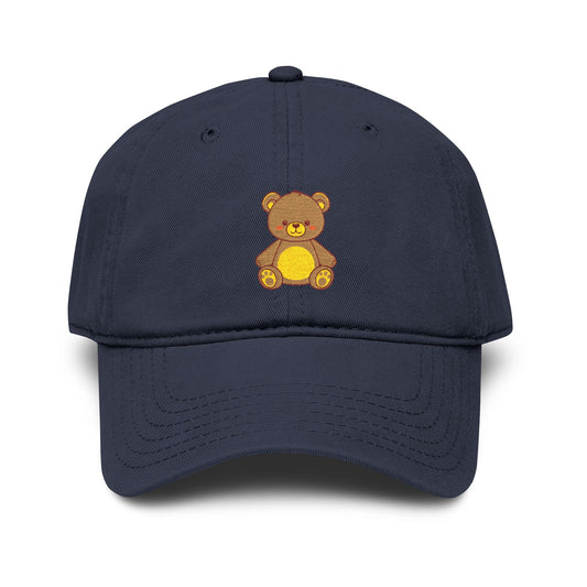 Embroidered Golden Teddy Baseball Cap Hats Printify One size Navy
