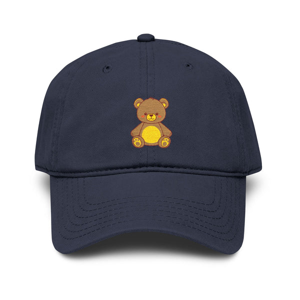 Embroidered Golden Teddy Baseball Cap Hats Printify One size Navy