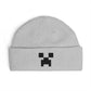 Pixel Creeper Face Cuff Beanie | Gaming Minecraft Inspired Knit Hat Hats Printify One size Athletic Heather