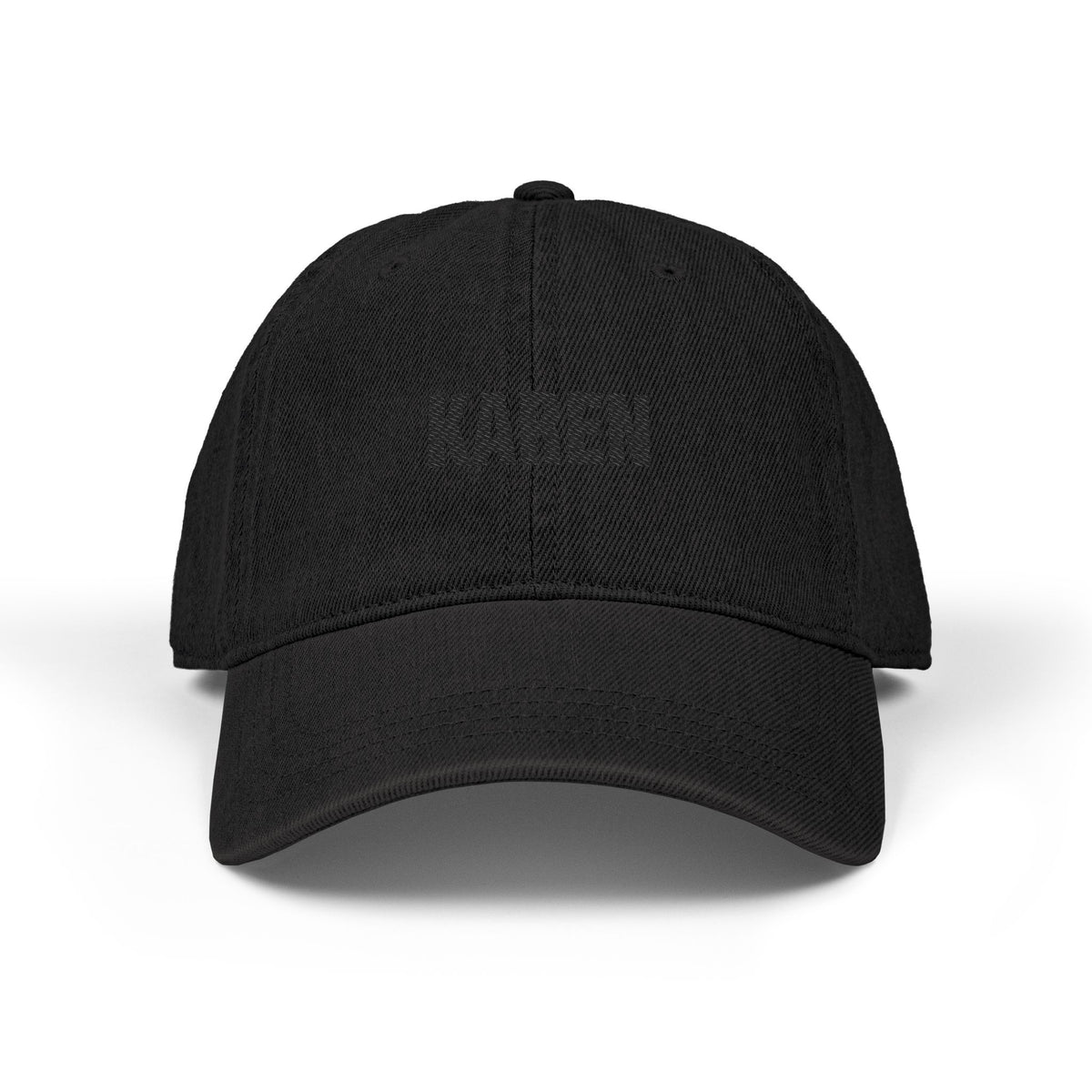 Embroidered 'KAREN' Denim Hat - Classic Adjustable Black Cap Hats Printify One size Black