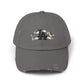Distressed Baseball Cap — LA Logo with Angel Wings & Clouds Hats Printify Nickel One size