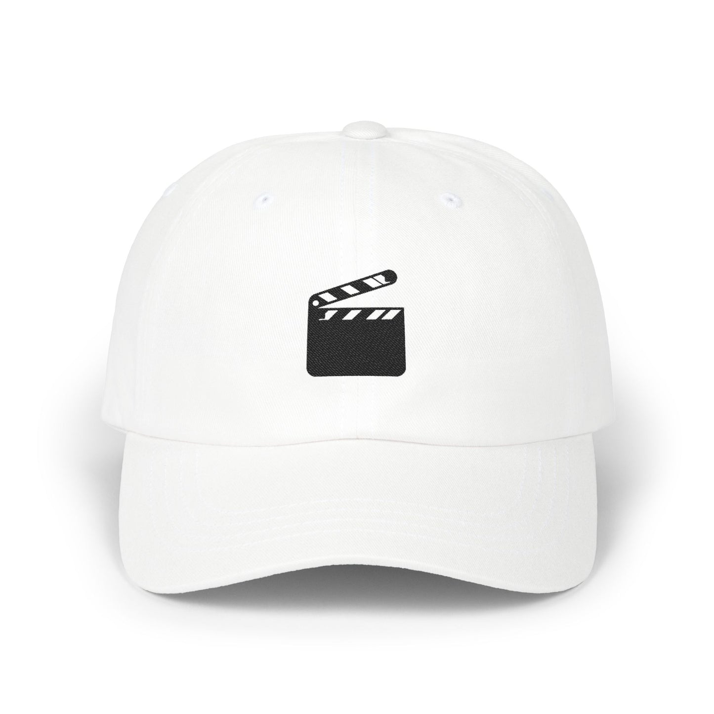 Dad Cap with Film Clapper Embroidery – Movie Director Hat Hats Printify White One size