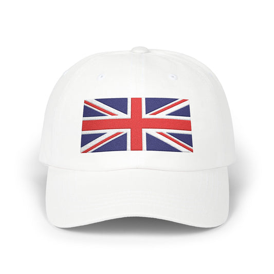 Union Jack Embroidered Dad Cap Hats Printify White One size