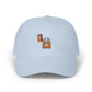 Dad Cap - Floral Lighter Patch Embroidered Baseball Hat Hats Printify Light Blue One size