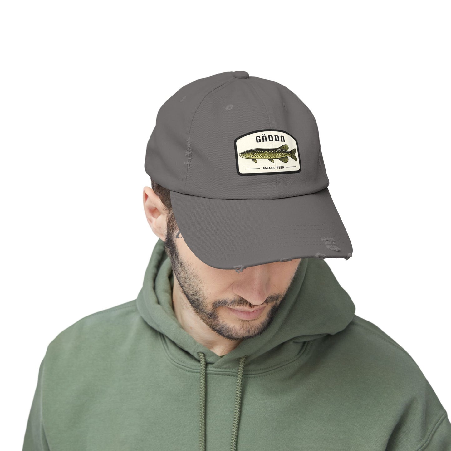 Fishing Hat – 'Gädda' Pike Patch Distressed Cap