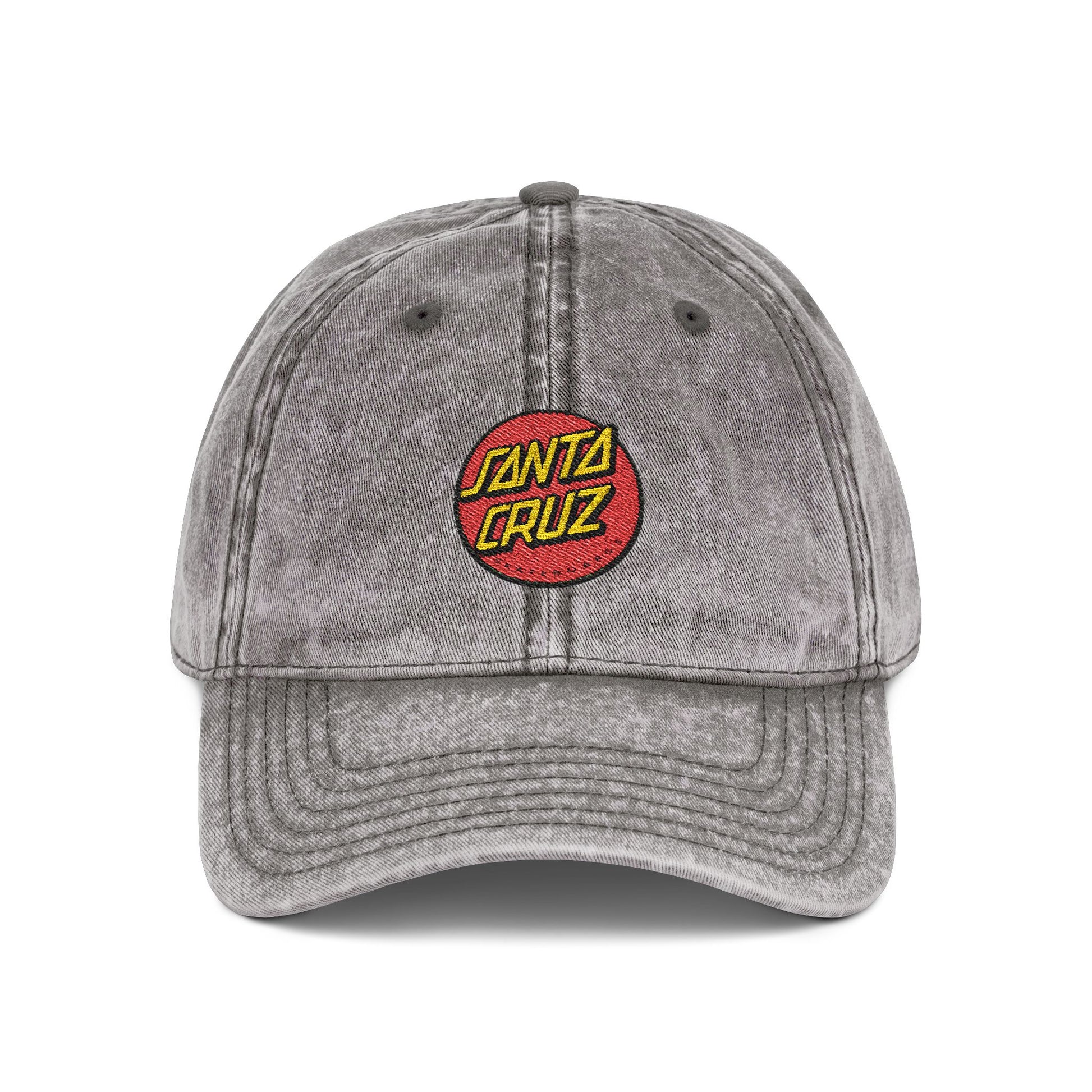 Vintage Embroidered Cap — Santa Cruz Retro Baseball Hat Hats Printify