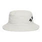 Drunk Arched Brown Bucket Hat – Retro Party & Festival Headwear
