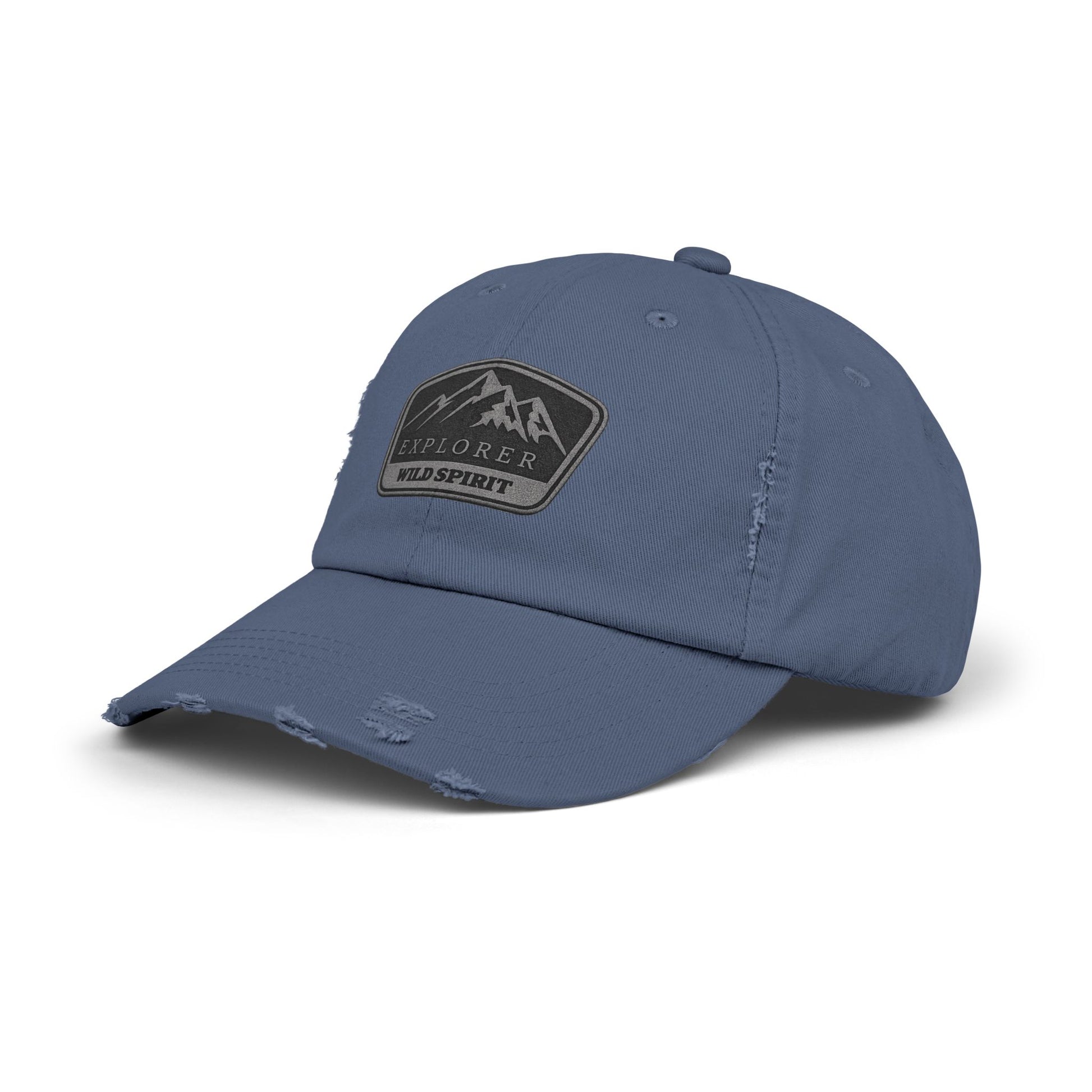 Explorer Wild Spirit Distressed Cap — Mountain Outdoors Dad Hat Hats Printify