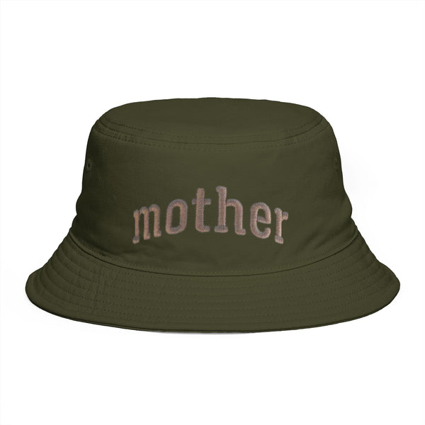 Mother Embroidered Bucket Hat — Cozy Retro Mom Statement Hat Hats Printify One size Army