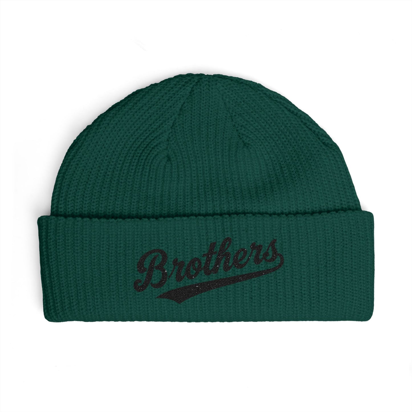 Brothers Cuff Beanie — Embroidered Knit Hat for Siblings & Crew