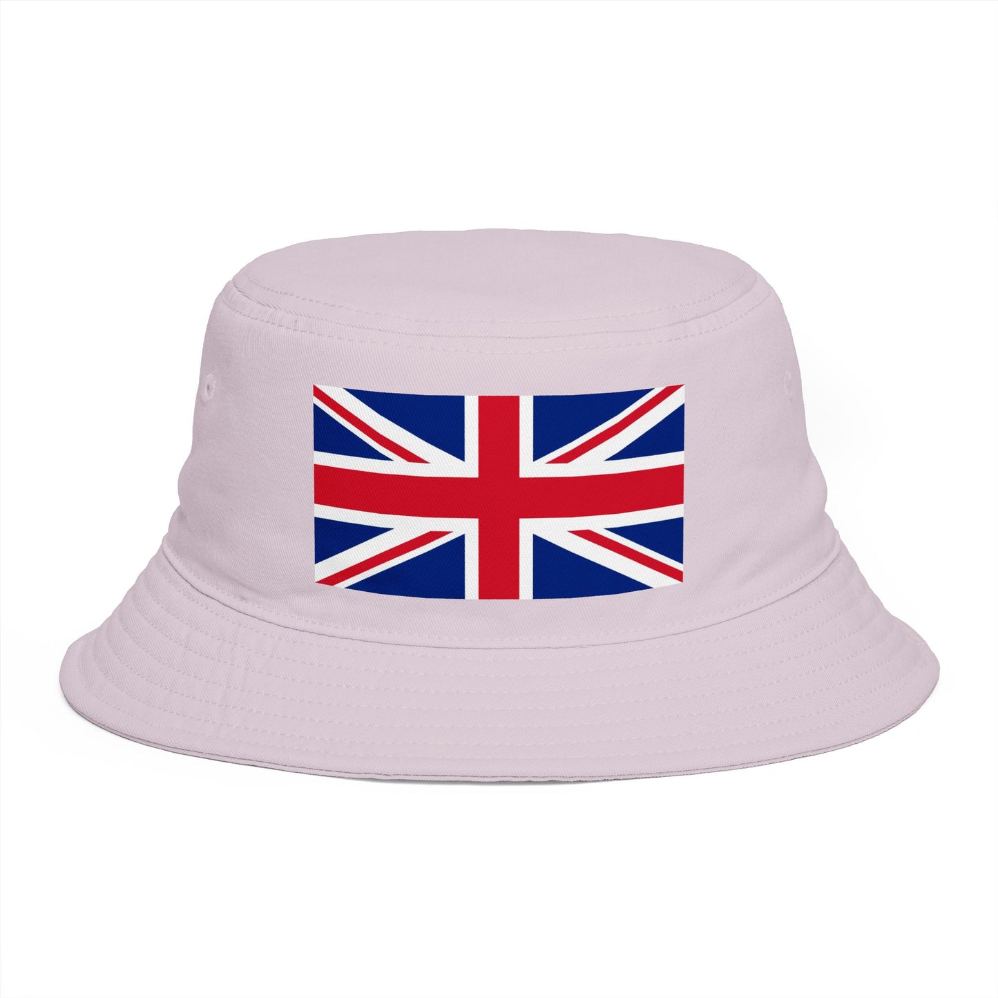 Union Jack Bucket Hat — British Flag Cotton Sun Hat Hats Printify One size Orchid