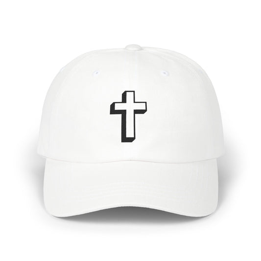 Christian Cross Dad Cap – Embroidered Minimalist Baseball Hat