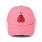 Boxing Gloves Distressed Cap - Red Gloves Dad Hat Hats Printify True Pink One size