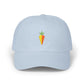 Carrot Embroidered Dad Cap — Minimal Vegetable Baseball Hat Hats Printify Light Blue One size