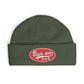 Cuff Beanie - 'Been Wild' Retro Patch Knit Hat (Casual Streetwear, Winter Gift)